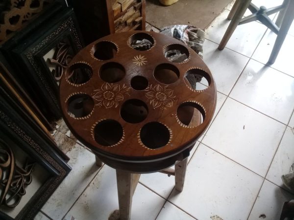 TATAKAN AQUA KAYU JATI MEBEL JEPARA - Cokelat