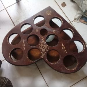 TEMPAT AQUA KAYU JATI MINIATURE JEPARA - Cokelat