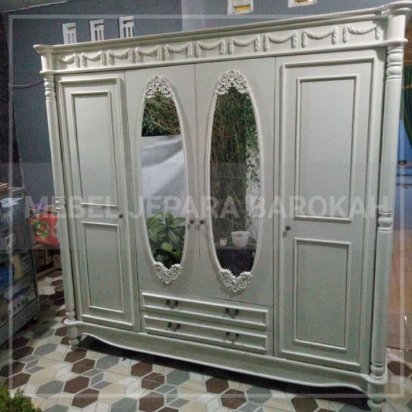 lemari pakaian 4 pintu minimalis duco