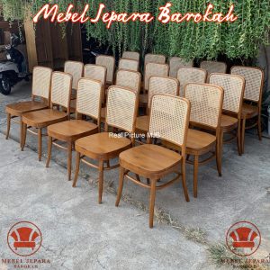 Kursi Kayu Jati Kombinasi Rotan Minimalis