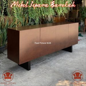 Lemari Kabinet Hias dan Bufet Meja TV Modern Kayu Jati Minimalis Jati Jepara